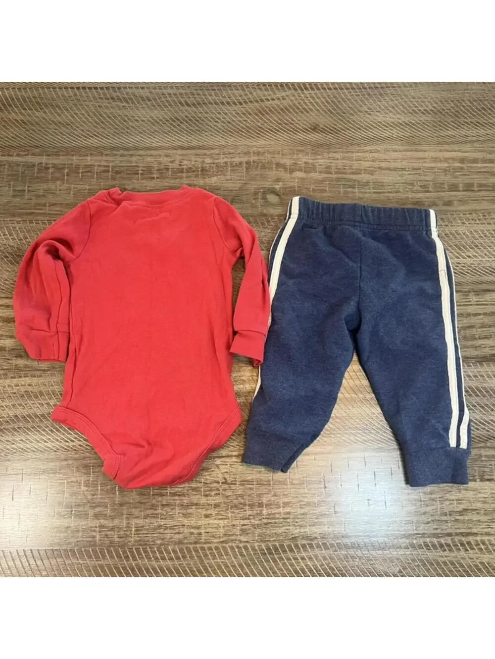 Carter's Baby Boy 9M Long Sleeve Freshman Bodysuit and Blue Track Pants Set